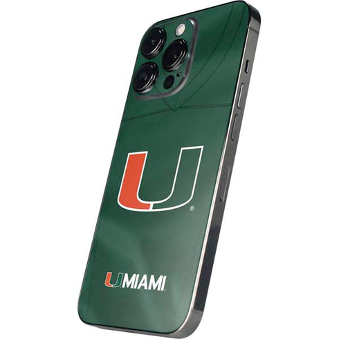 University of Miami Green Jersey iPhone 14 Pro Skin